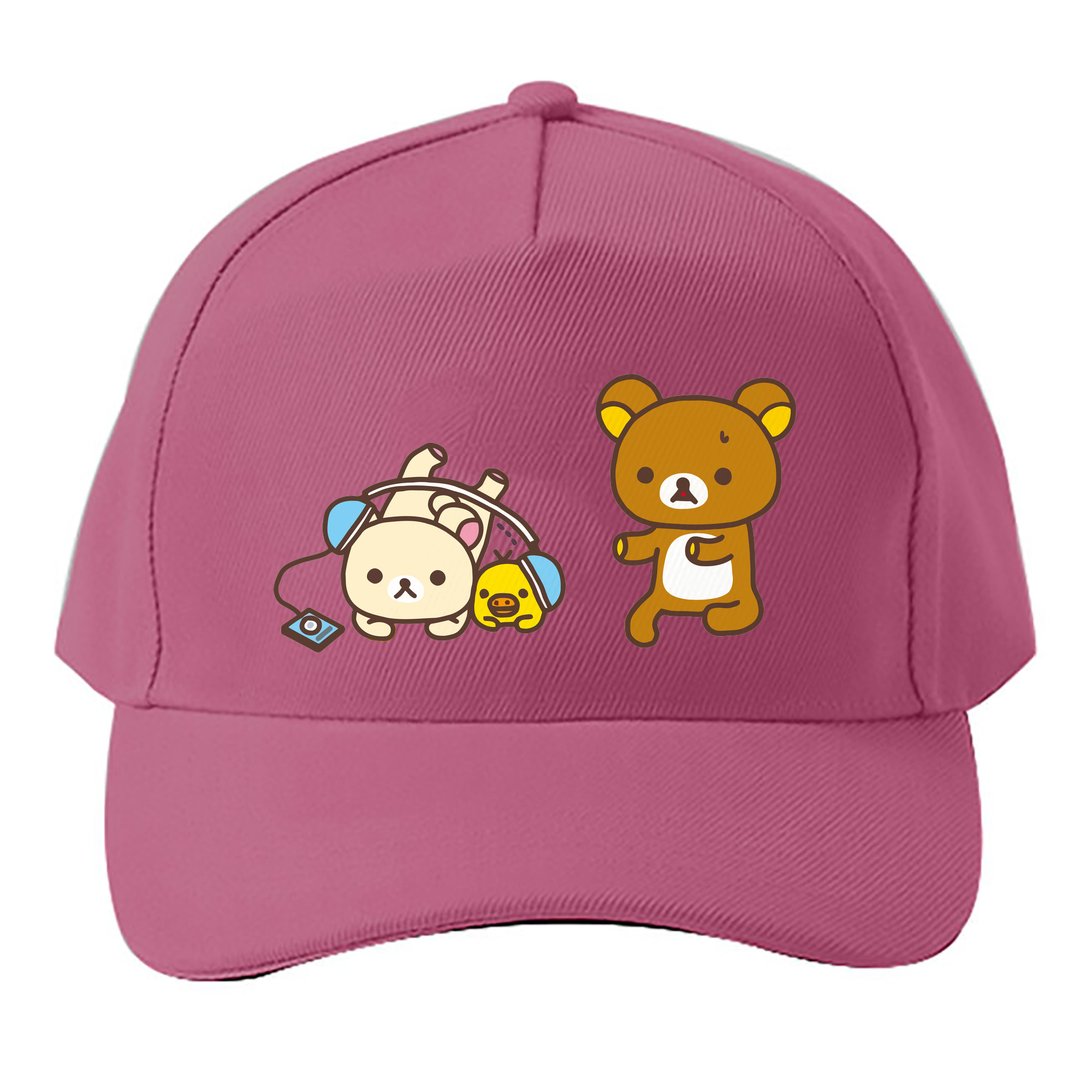 （画像用） リラックマ リラックマ キイロイトリ Rilakkuma Korilakkuma Kiiroitori ベースボールキャップ 綿100％ 男女兼用 帽子 スポーツ